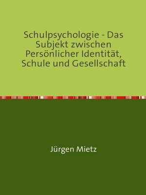 cover image of Schulpsychologie -